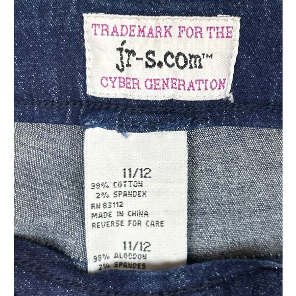 Jr-S.Com Misses 11/12 Vintage Y2K Red Blue Low Rise Straight Leg Zip Deim Jeans - Picture 3 of 6